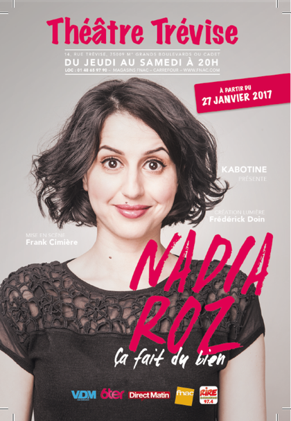 Nadia Roz - Theatre Trévise - affiche - Rire & Chansons