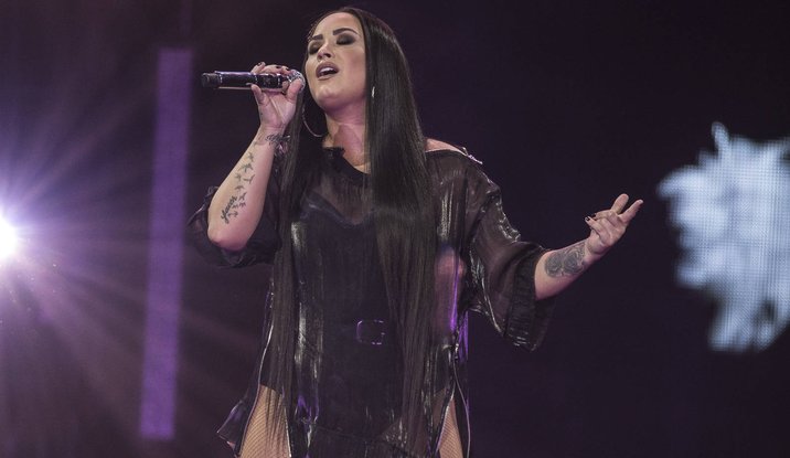 Demi Lovato performs at London's O2 Arena