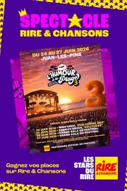 L'Humour à la plage 3 - Du 24 au 27 juin 2026 - Juan-les-Pins