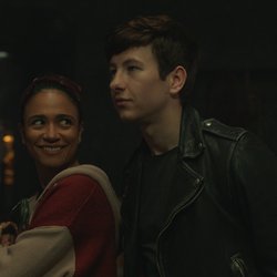 Makkari (Lauren Ridloff) et Druig (Barry Keoghan) dans "Les Eternels"