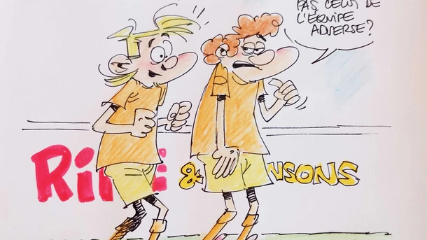 Dessin Humour - Anthony Joubert vu par Sti de Footmaniacs - Rire & Chansons Football Club "Tunisie-France"