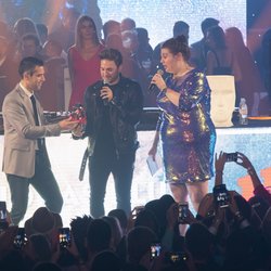 David (NRJ), Karen (NRJ) et Jonas Blue - 7ème cérémonie des NRJ DJ AWARDS