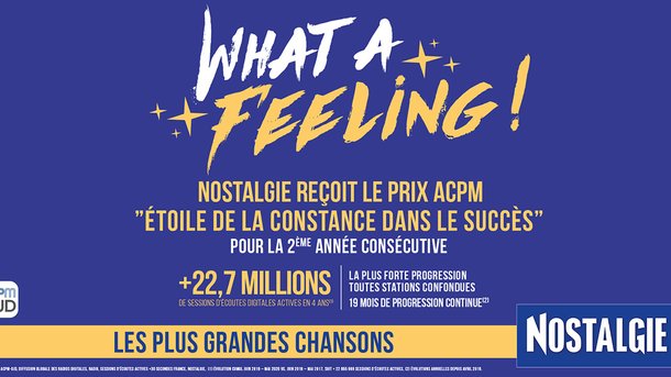 Nostalgie reçoit le Prix ACPM 2020 "Etoile de la constance dans le succès"
