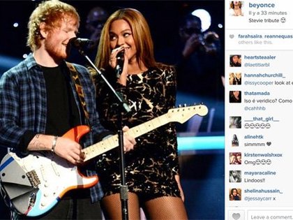 Beyoncé et Ed Sheeran