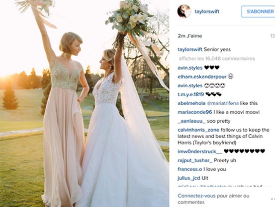 Taylor Swift au mariage de sa meilleure amie