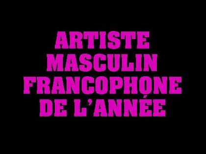 Artiste masculin francophone de l’année - NRJ Music Awards 2012