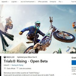 Trials Rising beta : la page de téléchargement sur Xbox One (Xbox Live)