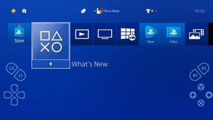 L'écran principal de la PS4, vu et contrôlé à distance sur un iPhone via l'application PS4 Remote Play