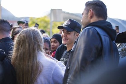 Justin Bieber avec ses fans en Australie