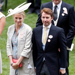 James Blunt et sa femme Alexandra Wellesley pour le  Royal Ascott