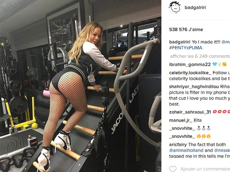 Mariah Carey en talons à la salle de gym
