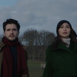 Dane Whitman (Kit Harington) et Sersi (Gemma Chan) dans "Les Eternels"