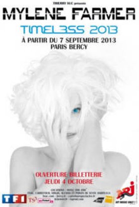 Affiche de la tournée Timeless 2013 de Mylène Farmer