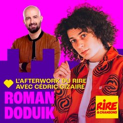Cédric Cizaire annonce à Roman Doduik qu’une énorme star de la chanson, son idole, va entrer dans le studio !