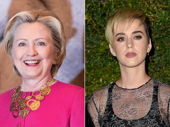Hillary Clinton et Katy Perry 