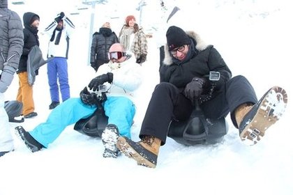 CAUET et l'équipe à Tignes