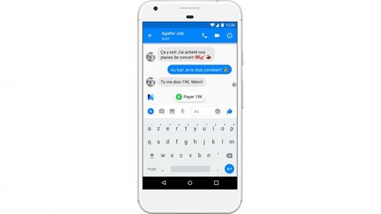 M suggère d'utiliser l'outil de paiement de Messenger