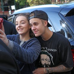 Justin Bieber avec ses fans en Australie