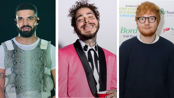 Drake, Post Malone, Ed Sheeran: découvrez les artistes au top en 2018