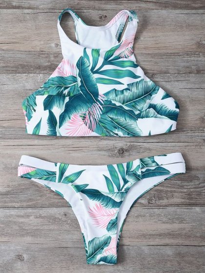 Brassière imprimé tropical