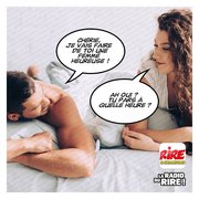 Blague femme heureuse