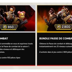 Apex Legends : contenu du Battle Pass - Saison 1