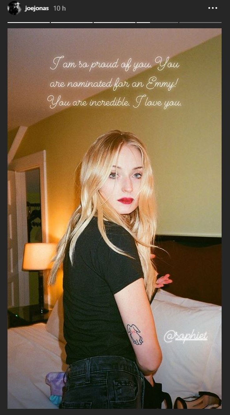 Joe Jonas publie une story de Sophie Turner
