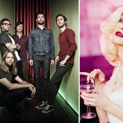 Christina Aguilera et Adam Levine chantent pour Mick Jagger