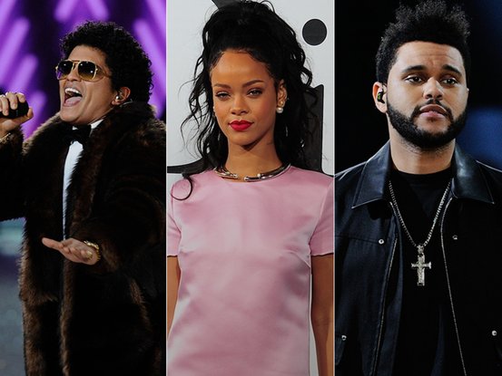 Bruno Mars, Rihanna et The Weeknd