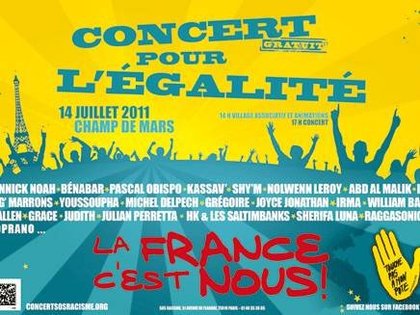 Concert sos racisme 14 juillet