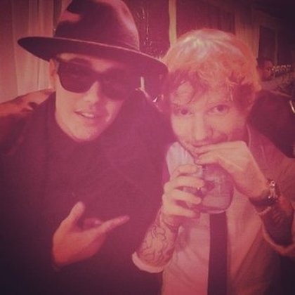 Justin Bieber et Ed Sheeran au marriage de Scooter Braun