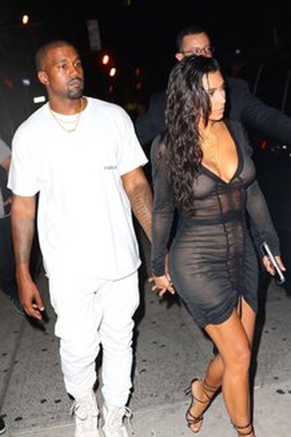 Kim Kardashian et Kanye West après la cérémonie des VMAs 2016