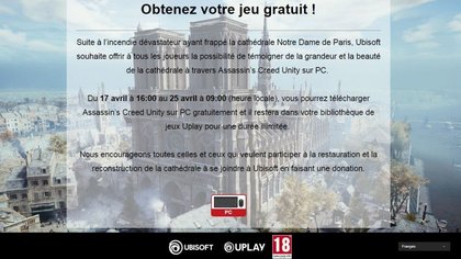 Assassin's Creed gratuit sur PC (Uplay) - étape 1
