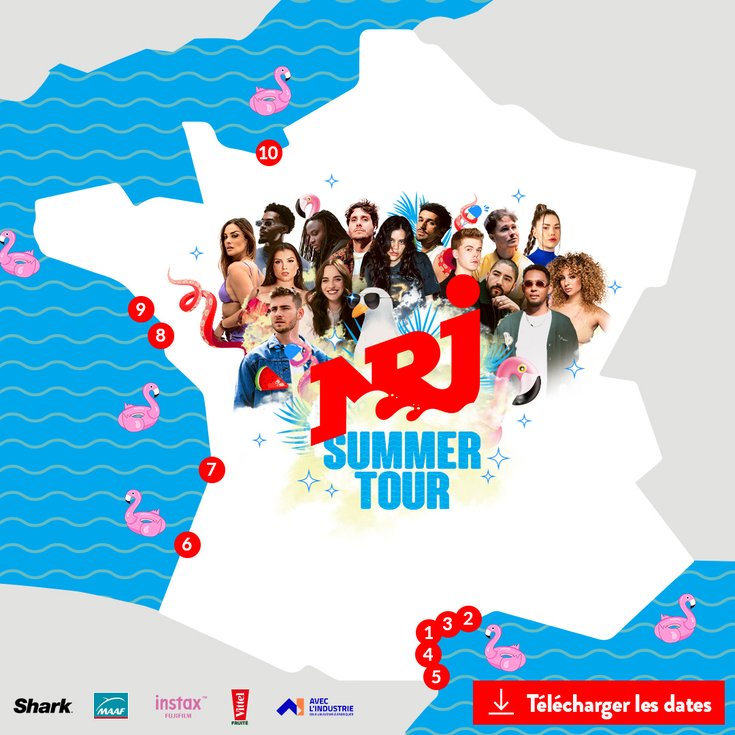 Carte NRJ Summer Tour 2025