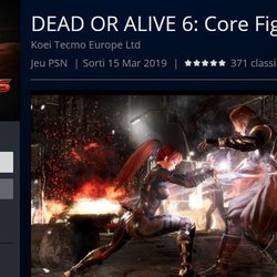 Page dédiée au téléchargement de Dead Or Alive 6 Core Fighters sur PS4