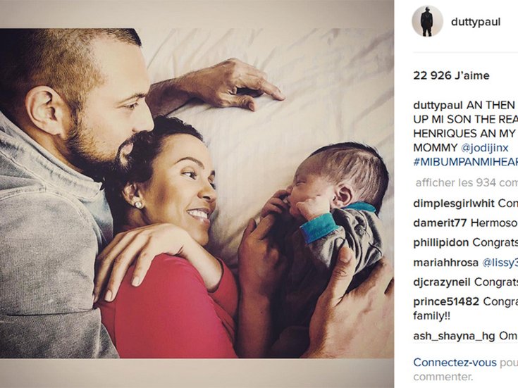 Sean Paul, sa femme Judi Stewart et leur fils Levi Blaze Henriques