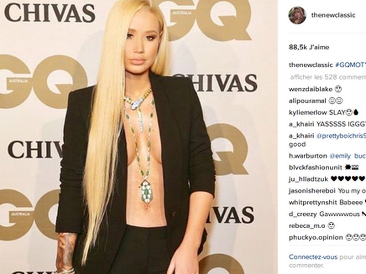 Iggy Azalea topless aux GQ "Men of the Year Awards"