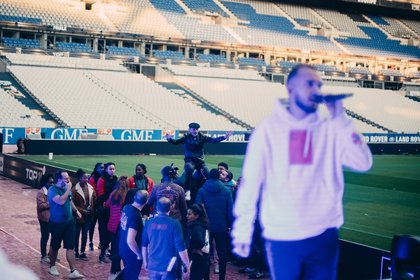 Bigflo & Oli en répétition au Stade de France (Finale TOP 14)