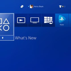 L'écran principal de la PS4, vu et contrôlé à distance sur un iPhone via l'application PS4 Remote Play