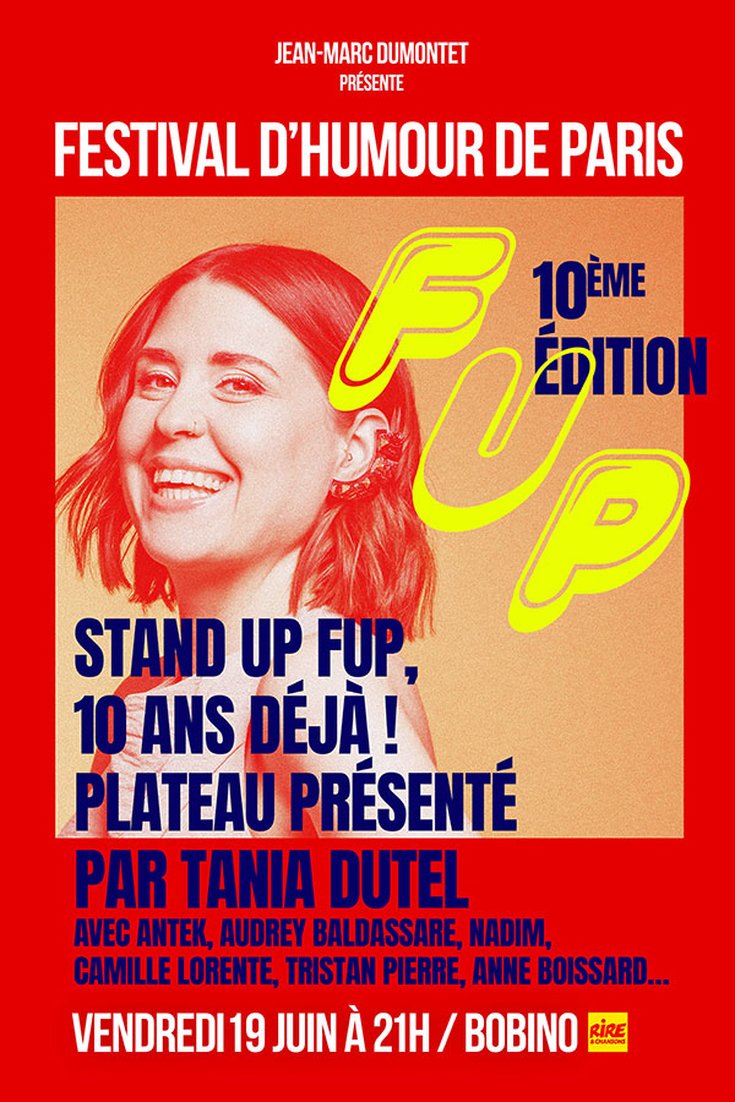 affiche - stand up fup -  festival d'humour de paris 10 eme edition -