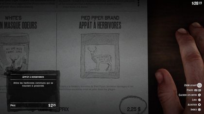 Des boutiques nous permettent notamment d'acheter des appâts ou de la nourriture.