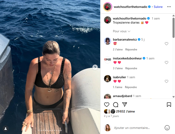 Capture d'écran de l'Instagram de Louane