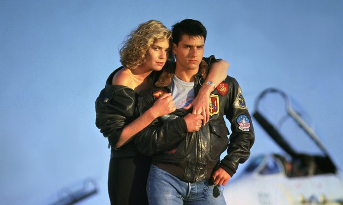 Kelly McGillis et Tom Cruise, Top Gun, 1986
