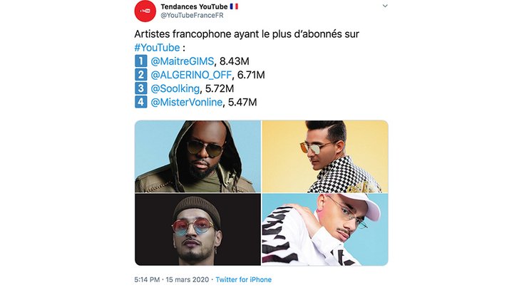 Tendances YouTube