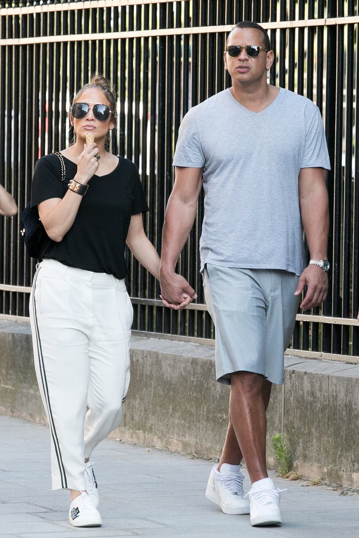 Jennifer Lopez et Alex Rodriguez à Paris