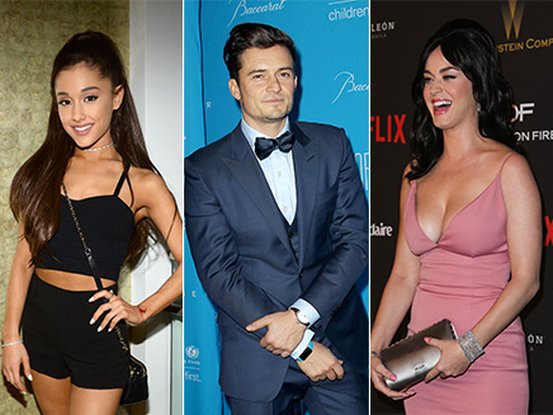Ariana Grande, Katy Perry et Orlando Bloom