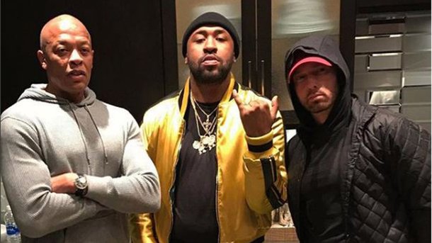 Eminem en studio avec Dr. Dre et Mike Will Made-It