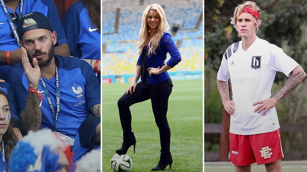 M.Pokora, Shakira, Justin Bieber...: tous fans de foot!