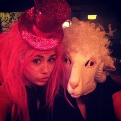 Miley Cyrus à l'anniversaire de sa maman