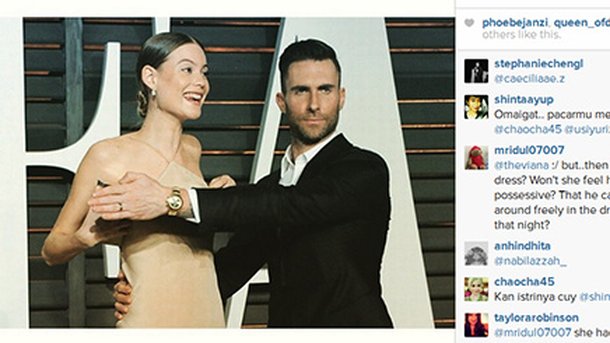 Adam Levine : en couple pour l'after party des Oscars!
